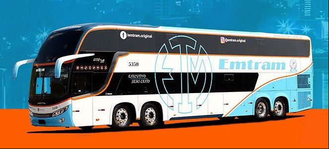 Ônibus de viagens intermunicipais da Emtram - Empresas de Ônibus do Brasil