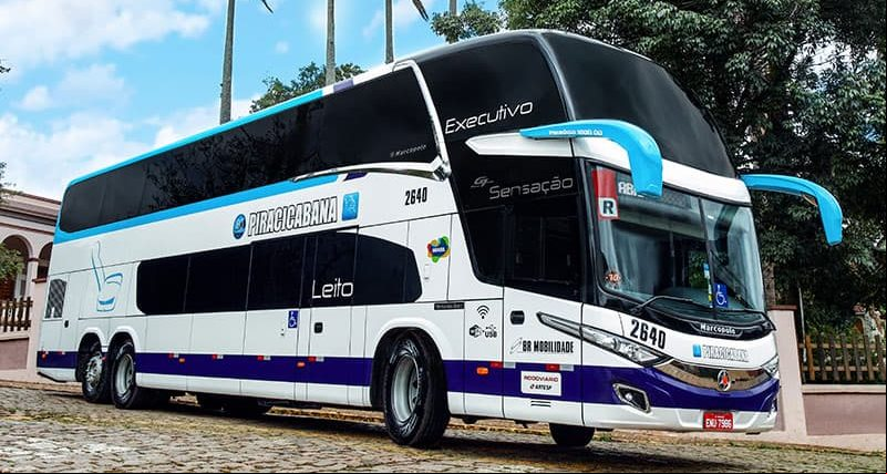 Ônibus de viagens intermunicipais da Viação Piracicabana S/A - Empresas de Ônibus do Brasil